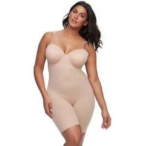 NWT SPANX Shaping Strapless Cups Bodysuit Nude XL